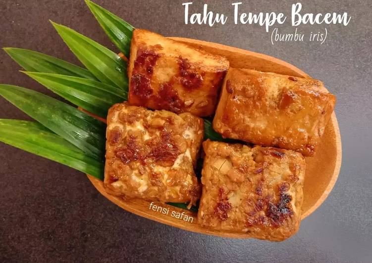 Tahu Tempe Bacem (bumbu iris)