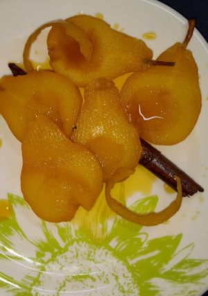 Una foto de Peras al caramelo