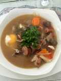 Ajiaco con Huevo Pochado