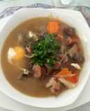 Ajiaco con Huevo Pochado