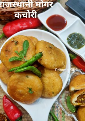 राजस्थानी मोगर कचौड़ी (rajasthani mogar kachori recipe in hindi) रेसिपी मुख्य फोटो