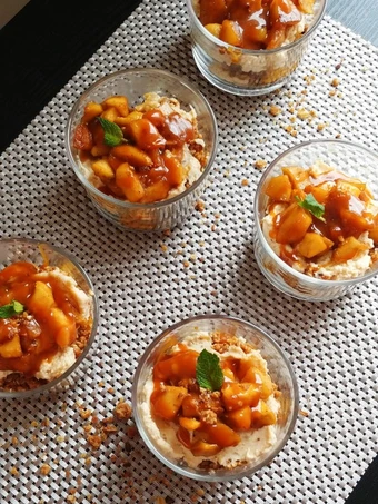 Easy Way Make Apple crumble cheesecake cups which So Delicious