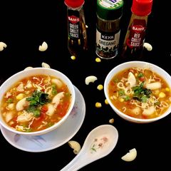 A picture of Minestrone soup(Healthy Italian soup).