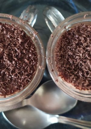 A picture of Chocolate custard (eggless, rich & creamy).