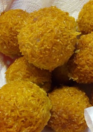 Una foto de Bombitas de papas con cabello de ángel