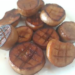 A picture of King Oyster Mushroom Scallops.