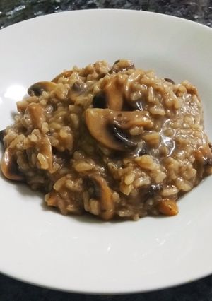 Una foto de Risotto de champiñones con mozzarella