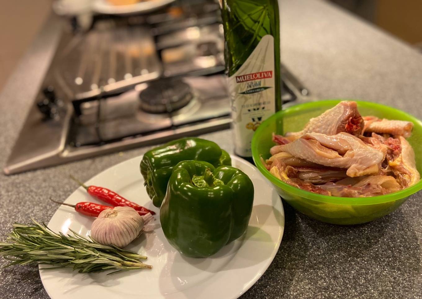 Chicken with garlic and rosemary