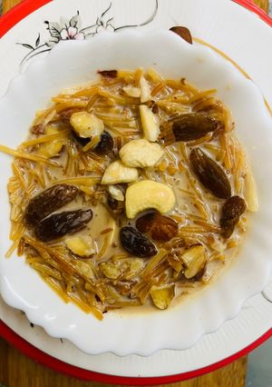 A picture of Caramel sevaiya Kheer Sweet dish for Lunch.