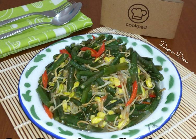 Tumis Kacang Panjang Kecambah