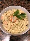Tallarines con Salsa de Camarones