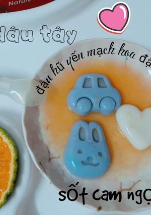 Hình của món Đậu hũ non yến mạch cho bé 6m+.
