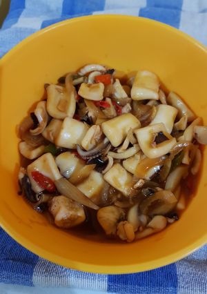 Foto resep Cumi saus tiram pedas