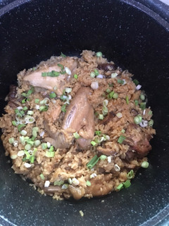 Foto resep Nasi tim Ayam jamur