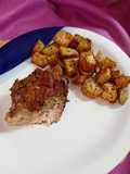 Solomillo de cerdo con papas en la air fryer