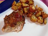 Solomillo de cerdo con papas en la air fryer