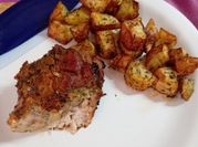 Una foto de solomillo de cerdo en air fryer