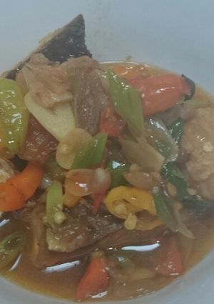 Foto resep Asin cucut tumis pedas