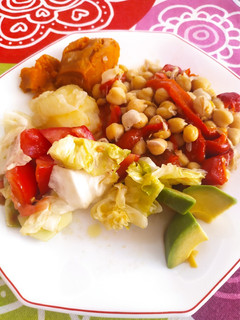 Una foto de Garbanzos con Pimientos