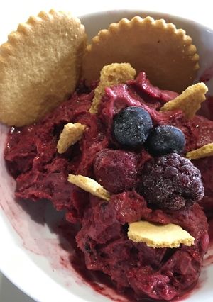 Una foto de Sorbete de Frutillas Natural y sin Azúcar