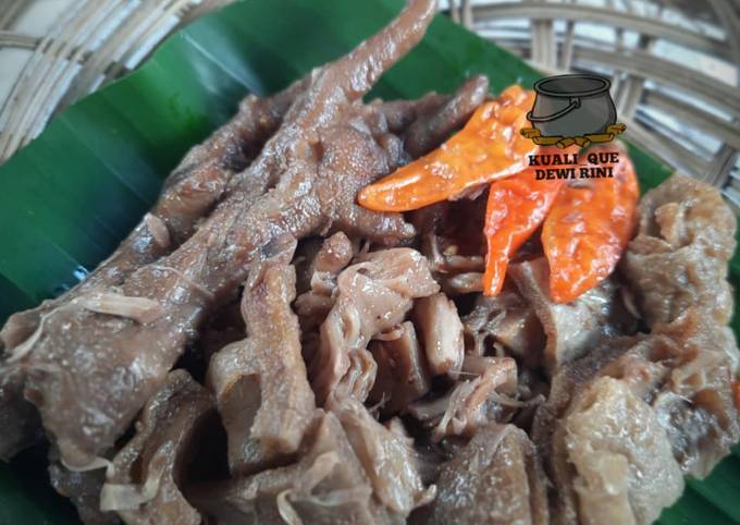 Standar Cara termudah bikin Gudeg Krecek Ceker (Tidak Manis) yang istimewa