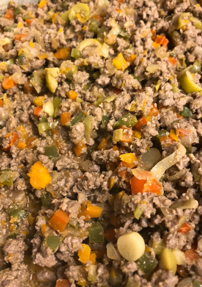 Una foto de Relleno de empanadas de carne con verduras