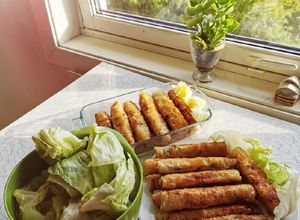 Hình của món Nem rán Hà Nội.