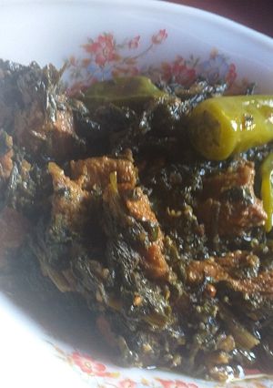 A picture of Palak gosht.