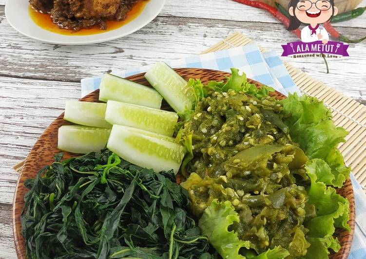 Sambal Cabe Ijo & Daun Ubi Vegan alaMetut ?‍?