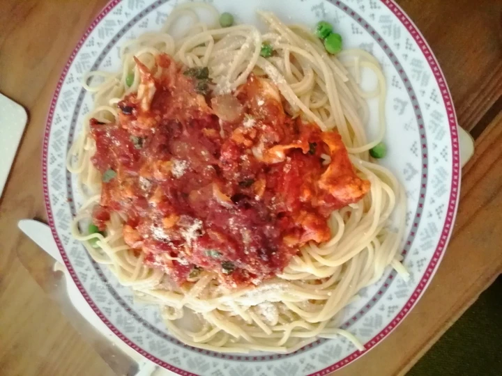 Simple Way Make Recipe Tomato over Spaghetti that is Really Delicious, Delicious}