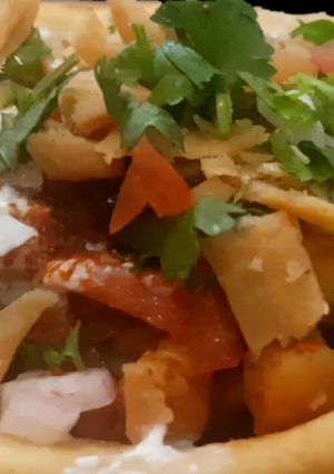 A picture of Katori chaat recipe | chaat katori recipe | how to make tokri chaat.