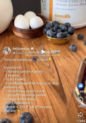 Una foto de Tortas de arandanos