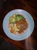 Fried mix rice and waru