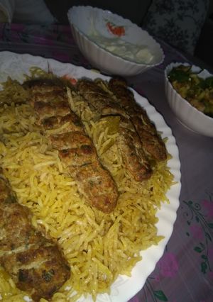 صورة لوصفة رز بالكباب 😋