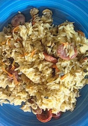 Una foto de Arroz a la Chorizoski con Mariscos