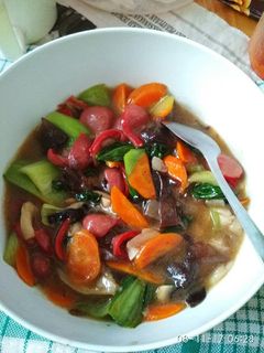 Foto resep Sosis Cah jamur