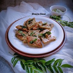 A picture of લીલી મગનીદાળ ના ઢોકળા.( Green Moongdal Dhokla Recipe in Gujarati.