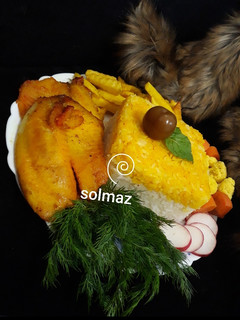 عکسی از دستور کته قالبی با ماهی solmaz