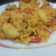 A picture of Vegetables Biryani.