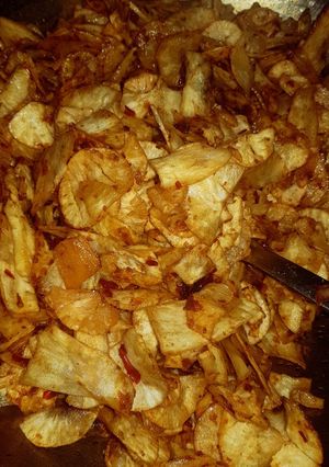 Foto resep Keripik Singkong Balado Pedas Manis Kering anti gagal