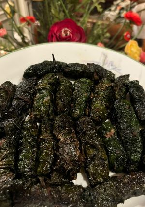 Hình của món Bò cuộn lá lốt.