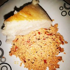 A picture of Garlic twist mayai.