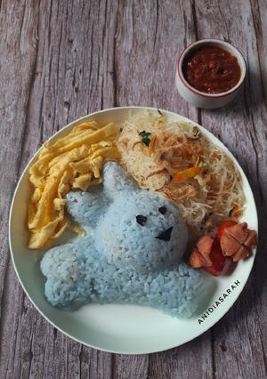 Foto resep Nasi Uduk Bunga Telang