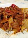 Tagliatelle con Ossobuco di Bovino al Sugo