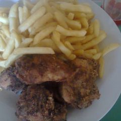 A picture of Chicken and Chips.