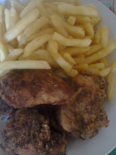 A picture of Chicken and Chips.