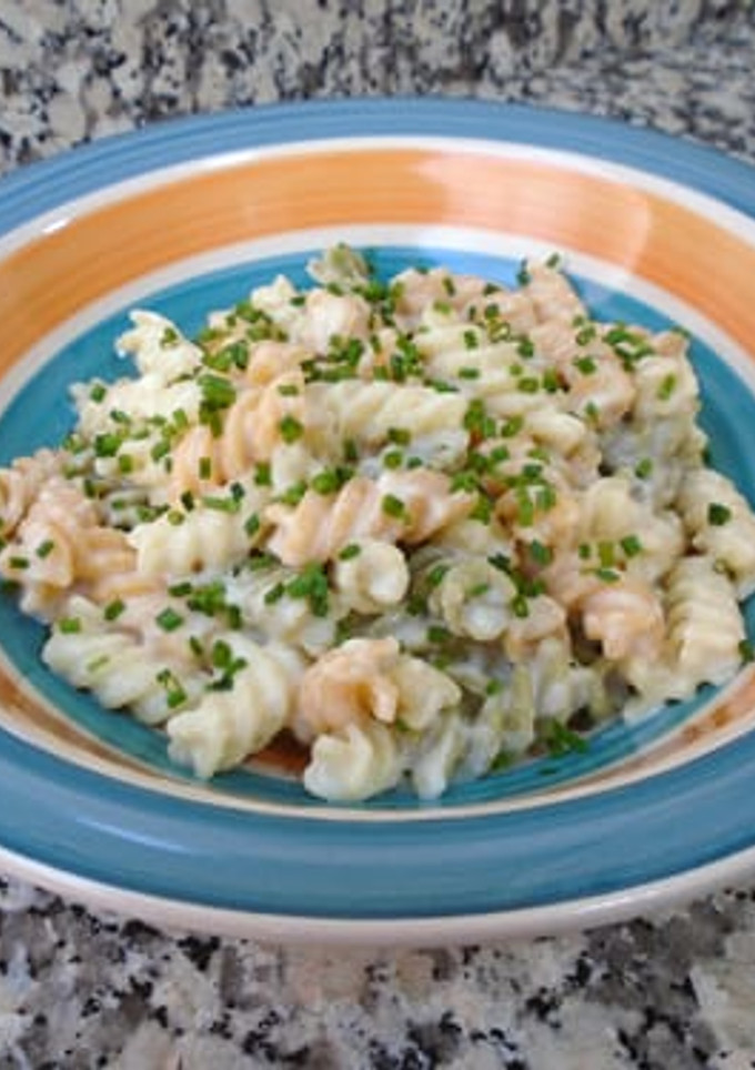 Una foto de Fusilli con salsa de coliflor