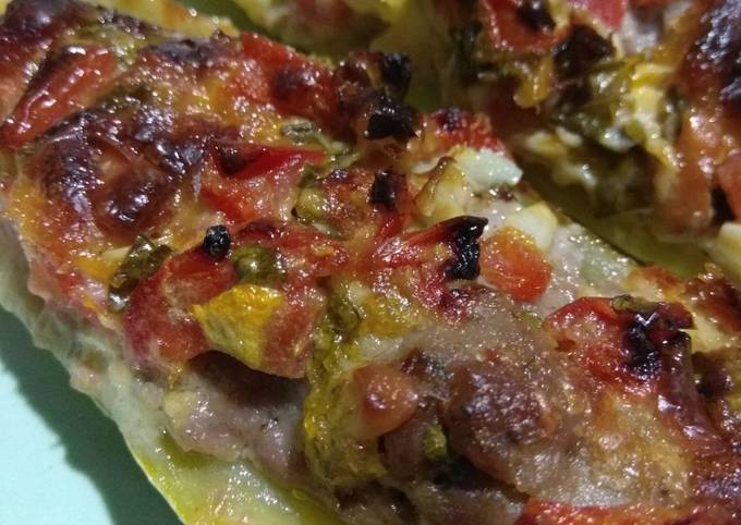 Кабачки в духовке с фаршем, помидорами и сыром - рецепт с пошаговыми фото