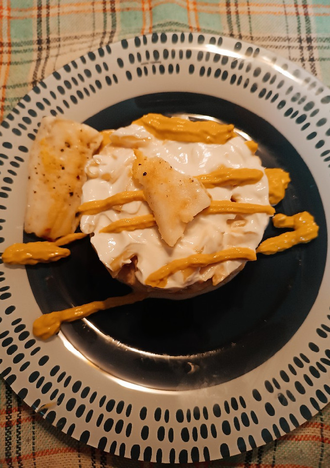 Una foto de Ensalada de pasta con merluza y queso batido