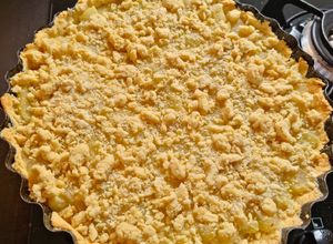 Una foto de Kuchen de manzana verde